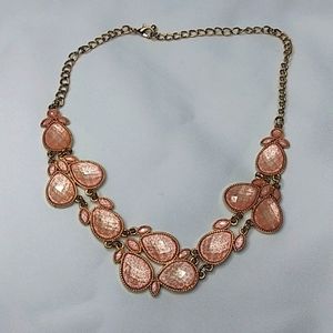 Pink gold fashion necklace